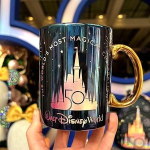 NEW!! Disney Parks Disneyworld 50th Anniversary Iridescent Coffee Mug